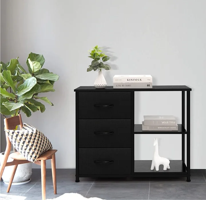 Foldable 4 Drawer Organizer Unit with 2 Shelve Storage Chest for Office & organizer storage boxes home