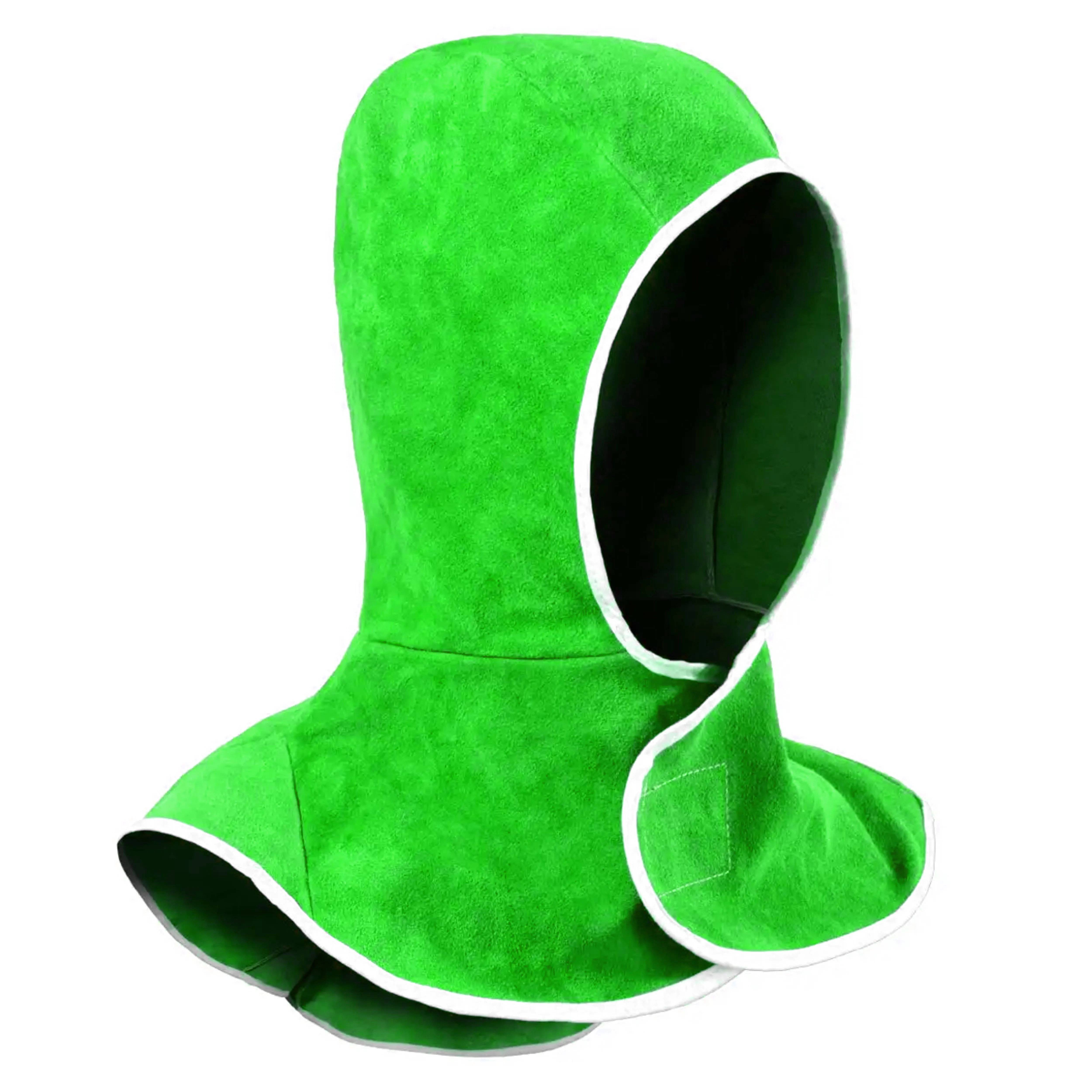 Flame Retardant Cow Leather Welder Hat Hood Protective Head Cover Cape for Safety Working Flame Retardant Protection