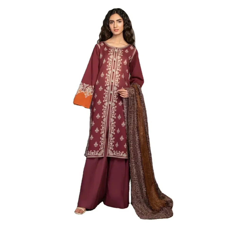 AMK Collection New Arrival Pakistani Traditional Ladies 3 Piece Lawn Dresses Casual Wear Wholesale ODM