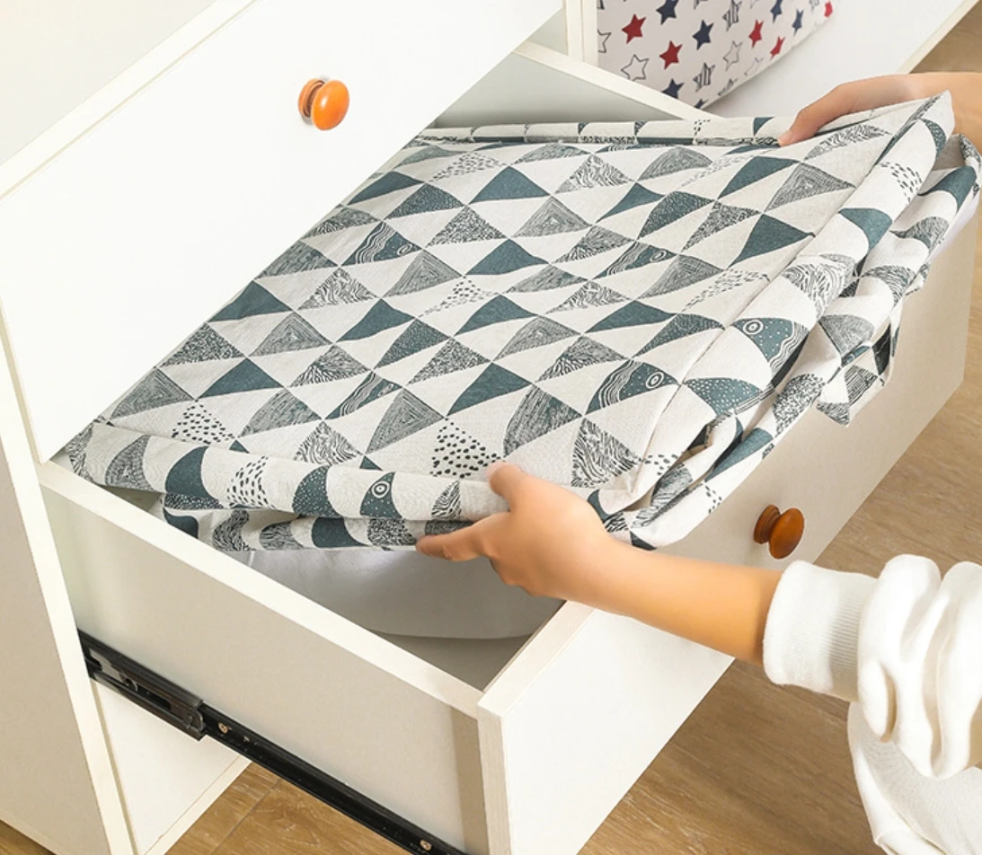 Factory fabric storage basket Household foldable cotton and linen large capacity clothes basket clothes organizer