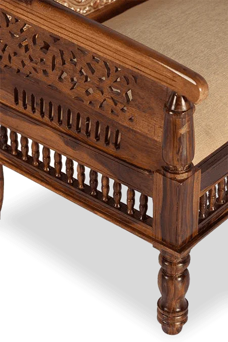 Kusum Art sheesham wooden and fabric sofa set for living room and hotel and restaurant furniture  with export quality