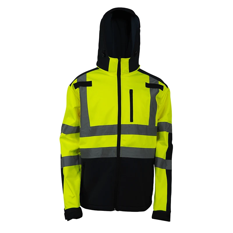hi vis safety jacket long sleeve 100% waterproof antistatic  hexaplus rain gear high quality thick material reflector jackets