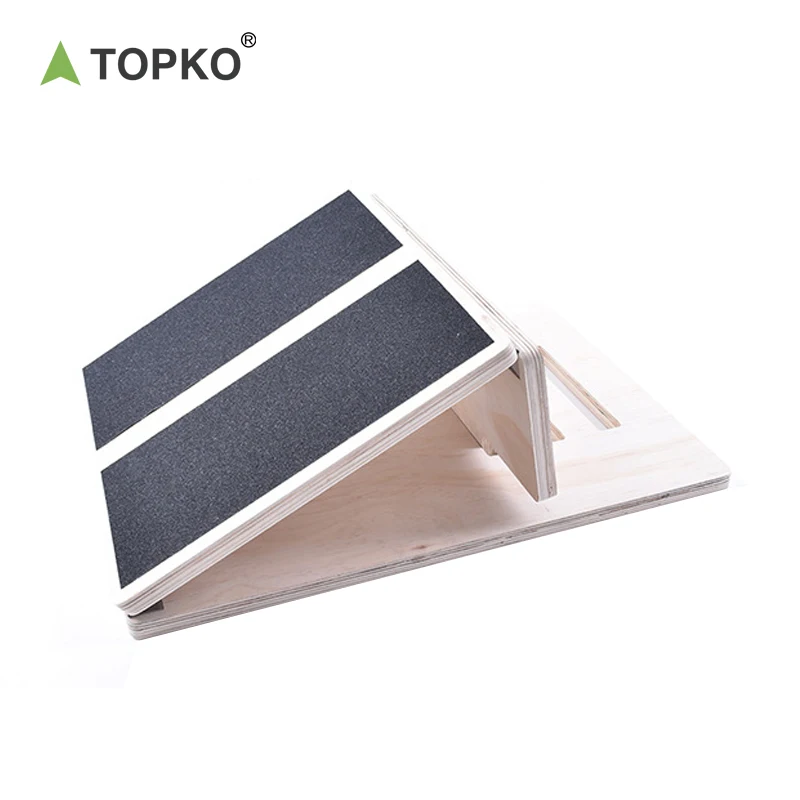 TOPKO Fitness Professional Wooden Slant Board Adjustable Balance Board Ankle & Foot Stretching Slant Board for Stretching Calves