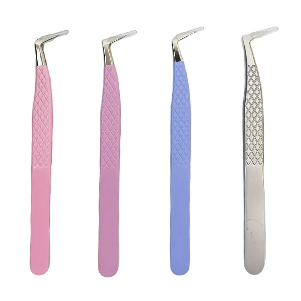 Latest 2024 custom design Eyelash Tweezers Super Quality All color Eyelash Extension Tweezers in factory price fast shipping