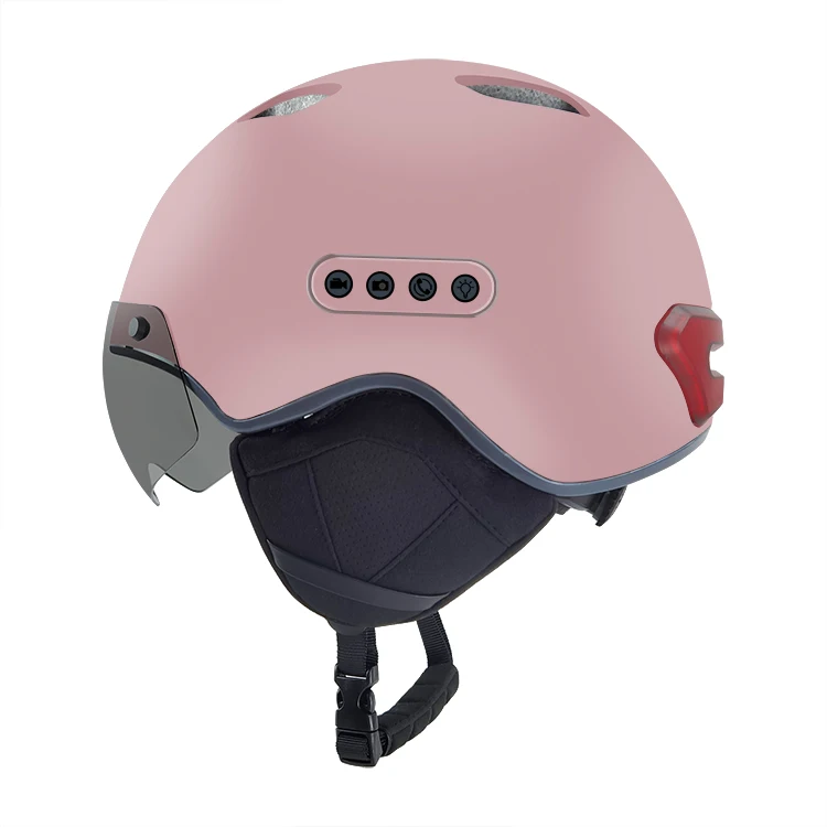 Smart Bike Helmet for Adults with Dash Camera& LED Lights& Speakers for Urban Commuting Bicycle Helmets with Visor