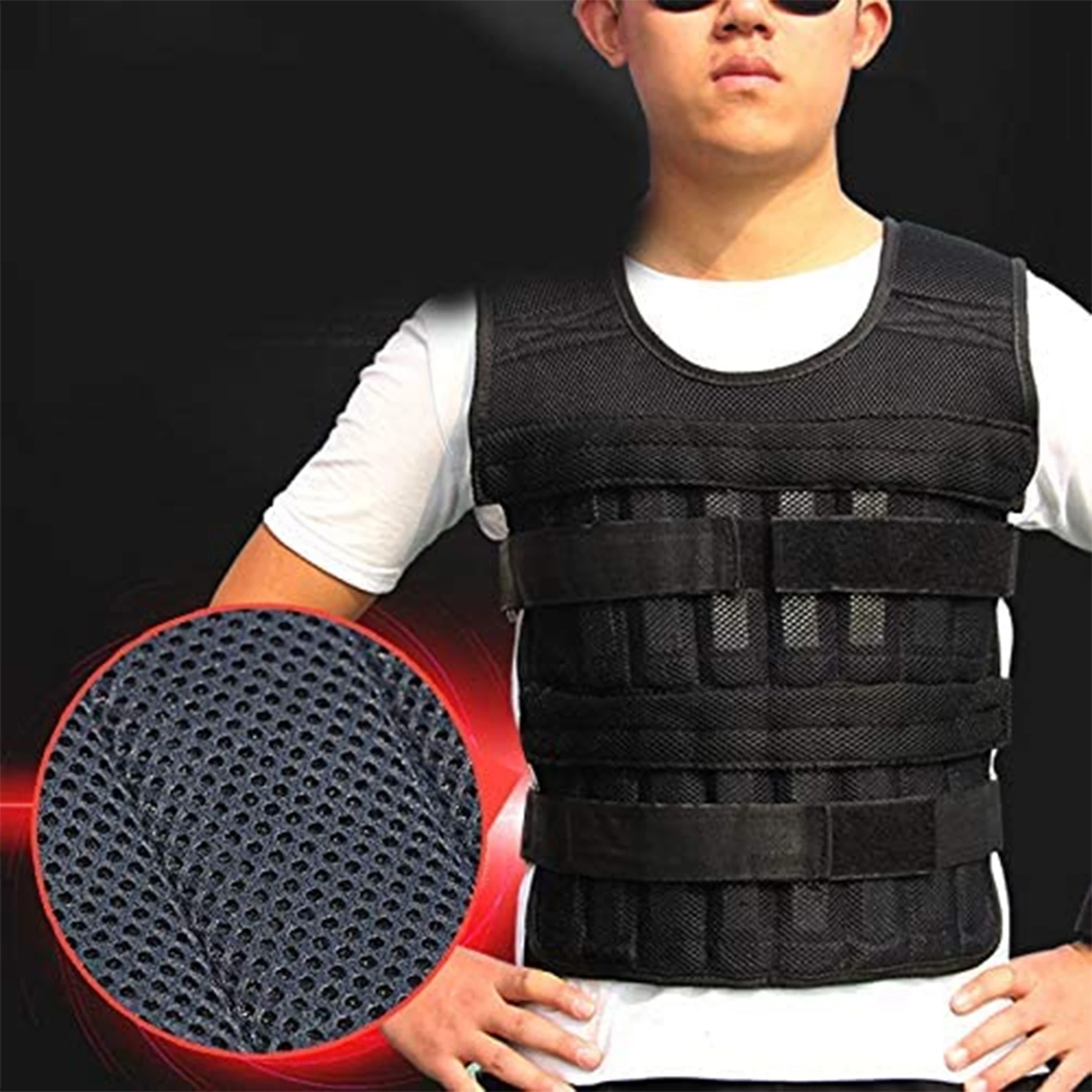 Pro Weighted Vest 8-20 kg Gym Running Fitness Training Weight Loss Jacket