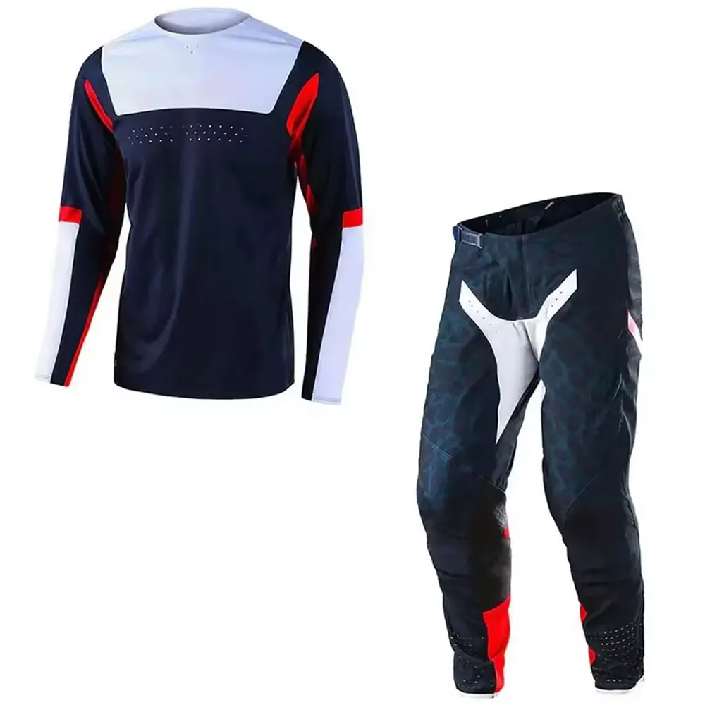 New Racing Off-Road Motorcycle T-Shirt Mountain Bike Speed Jersey Pant Downhill Motocross Suit for Speedy Mountain Bike Riding