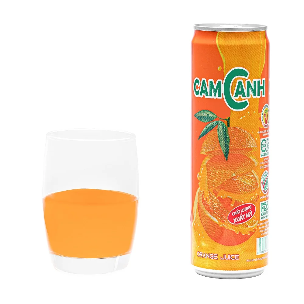 320ml Orange Juice concentrated 100% Purity Fresh Juice Cheap Price High Quality Supplier From Vietnam Thaicom Brand