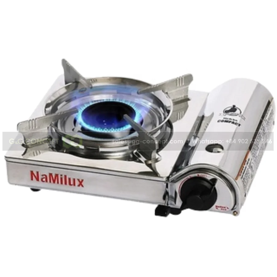 Газовая плита из нержавеющей стали Namilux 1811AS с использованием газового клапана нового поколения в соответствии японскими стандартами безопасности