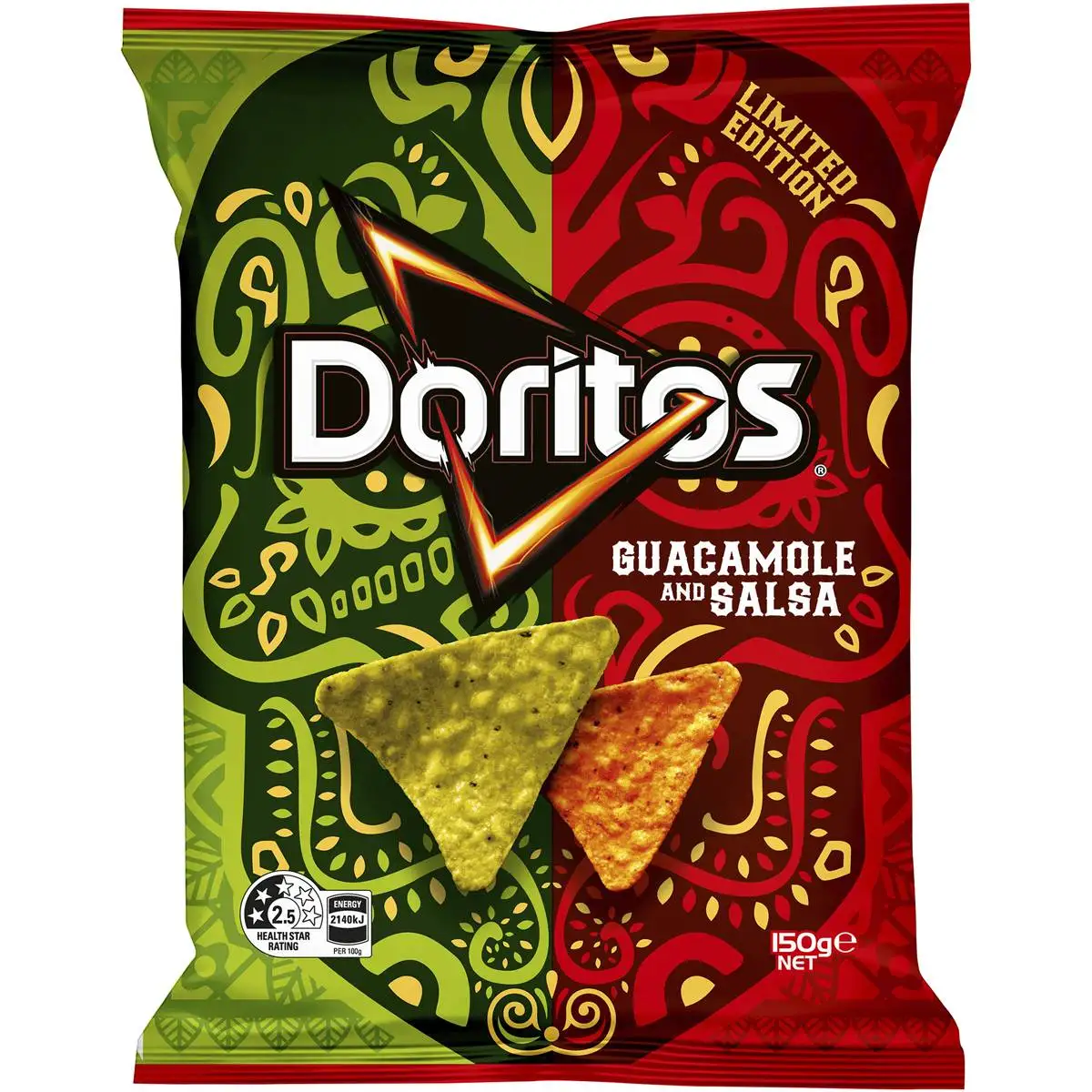 Doritos Corn Chips Guacamole and Salsa 150g