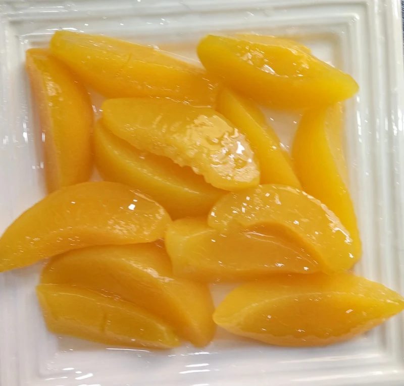 good quality China factory Fresh new crop season 820g Canned Food Yellow Peach half halves in syrup