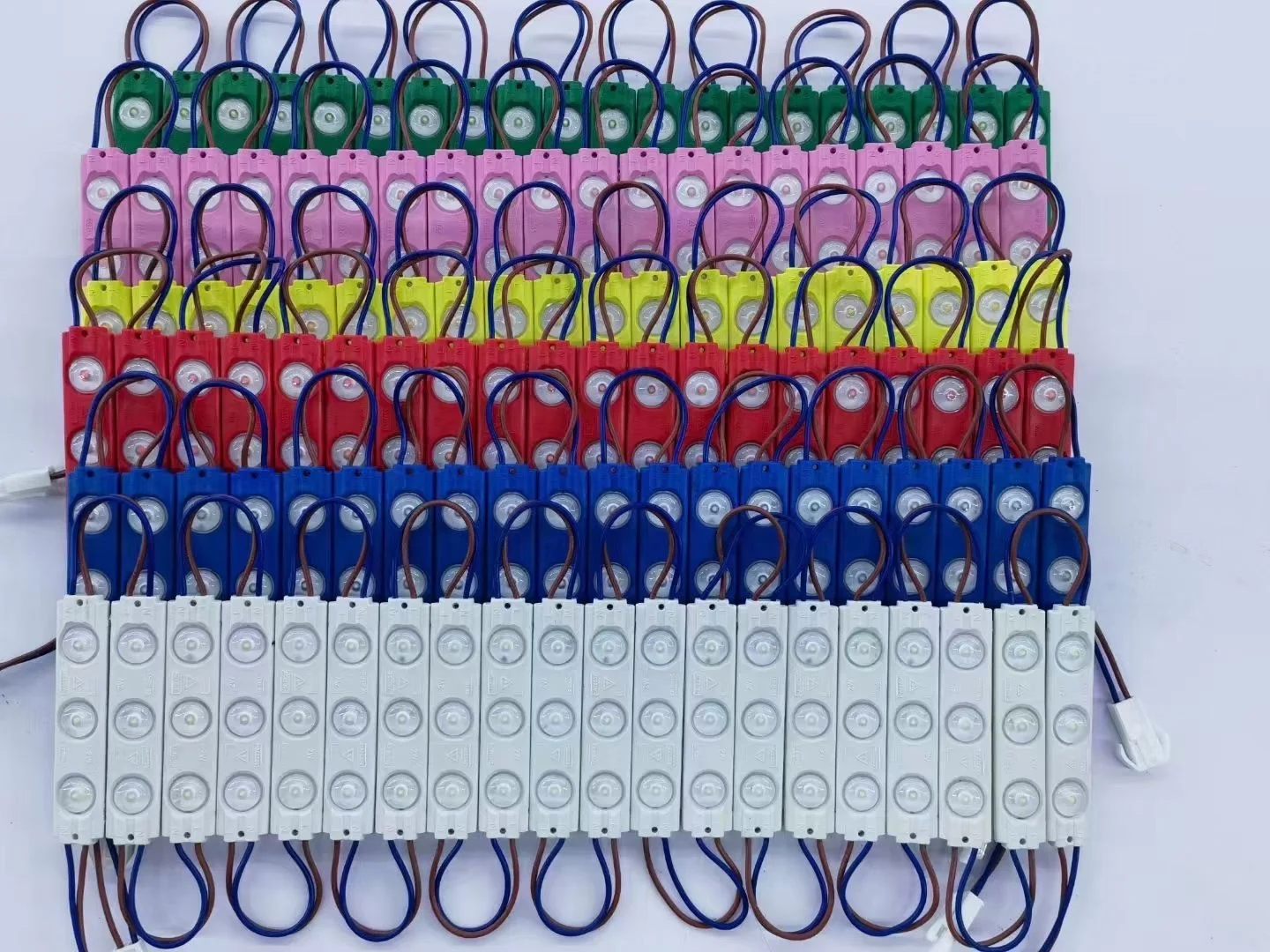 AC led 110V 220V injection 3 LED module 2w warm white cold white red green blue yellow pink color for signs