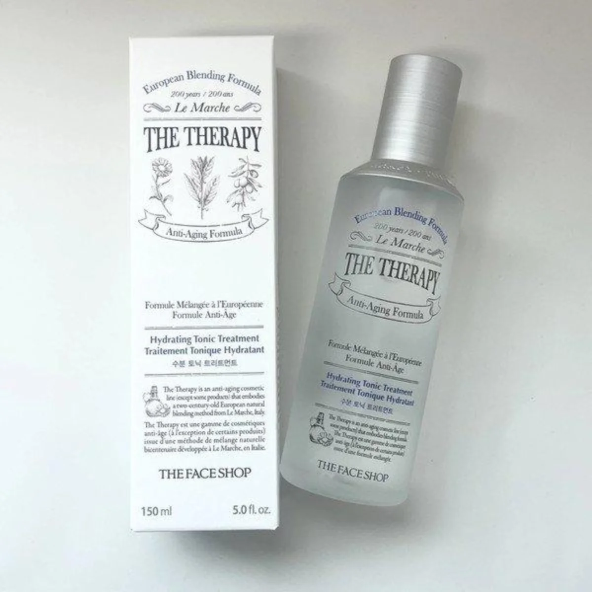 THE FACE SHOP THE THERAPY MOISTURIZING TONIC TREATMENT 150ml skin care for face for moisturization hydration brightening