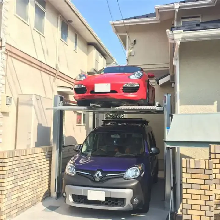 2 post three storey floors triple stacker 3 level hydraulic parking car lift price 2 post car triple stacker parking lift