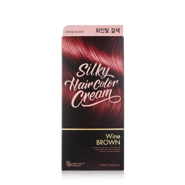 New Arrival Hot Selling Korean Hair products Product Wholesale THE FACE SHOP Stylist Silky Hair Color Cream Wine Brown 130g