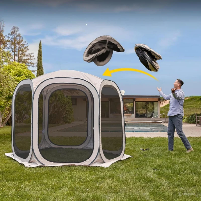 NEW PRODUCT Pop-Up Screen Tent for 4-6 People, Bug-Proof & UV Protected, Easy Setup for Camping and Outdoor Activities