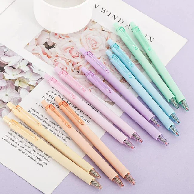 Plastic Pens Retractable Soft Touch 0.5mm Fine Point Refill with Gel Ink Tips Pen and Custom Logo