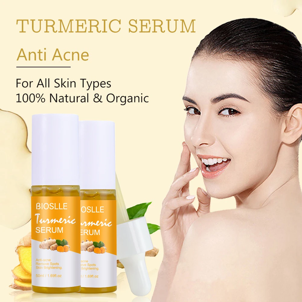 Private Label Ance Remove Dark Spots Herbal Turmeric Extract Skincare Vitamin C Facial Turmeric Serum