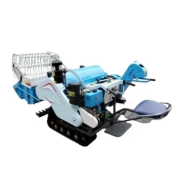 4L-1.2 deep water paddy mini combine harvester Highly productive with fast speed easy to operate