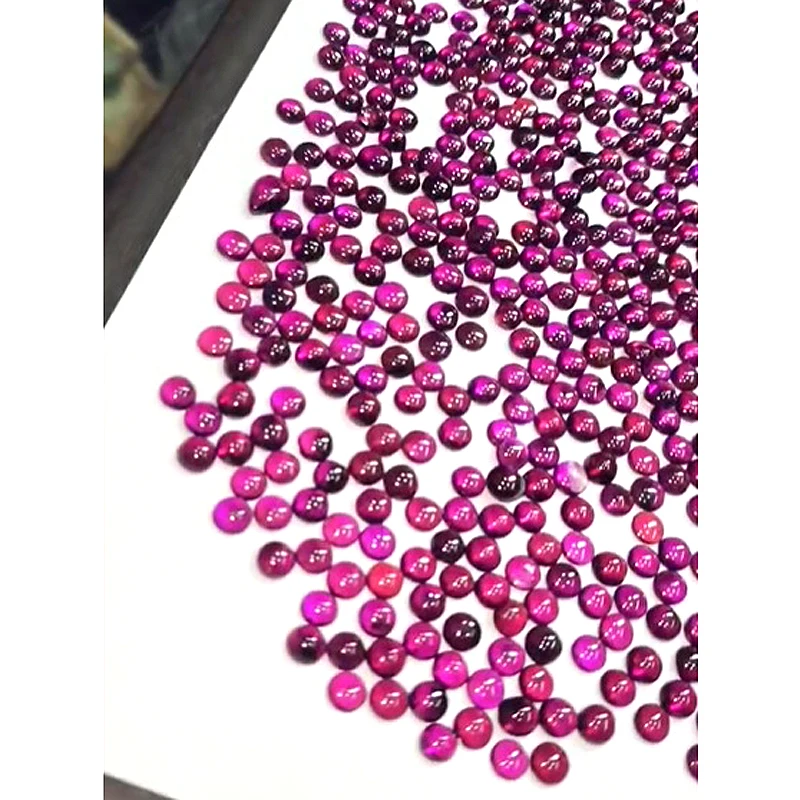 7072 Pcs Of Natural Rodolite Garnet 6mm Round Cabochon 7200 cts lot Iroc sales High quality gemstone loose stone for jewellery