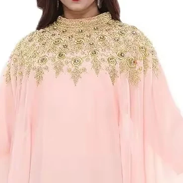 Moroccan kaftan beautiful colored caftan Muslim traditional caftan stone beads work hand work kaftan Moroccan new design