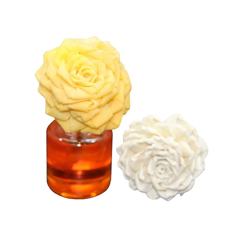 Handmade High Quality Wholesale Party Decoration Reed Diffuser Scented Artificial Sola Wood Flower