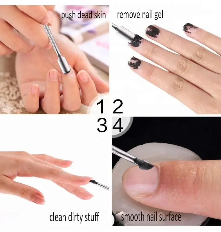 Custom Packaging Nail Prep Cuticle Pusher Nail Patrol Pro Tools 80 100 120 150 180 Grits Cuticle Prep Tabs For Nail Pusher