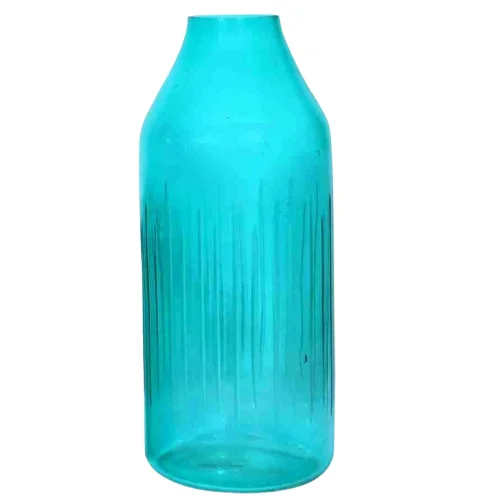 Table Top Glass Vase Blue Color Bottle Design Flower Vases For Weddings And Parties Decoration With The Sizes Of 20 Cm