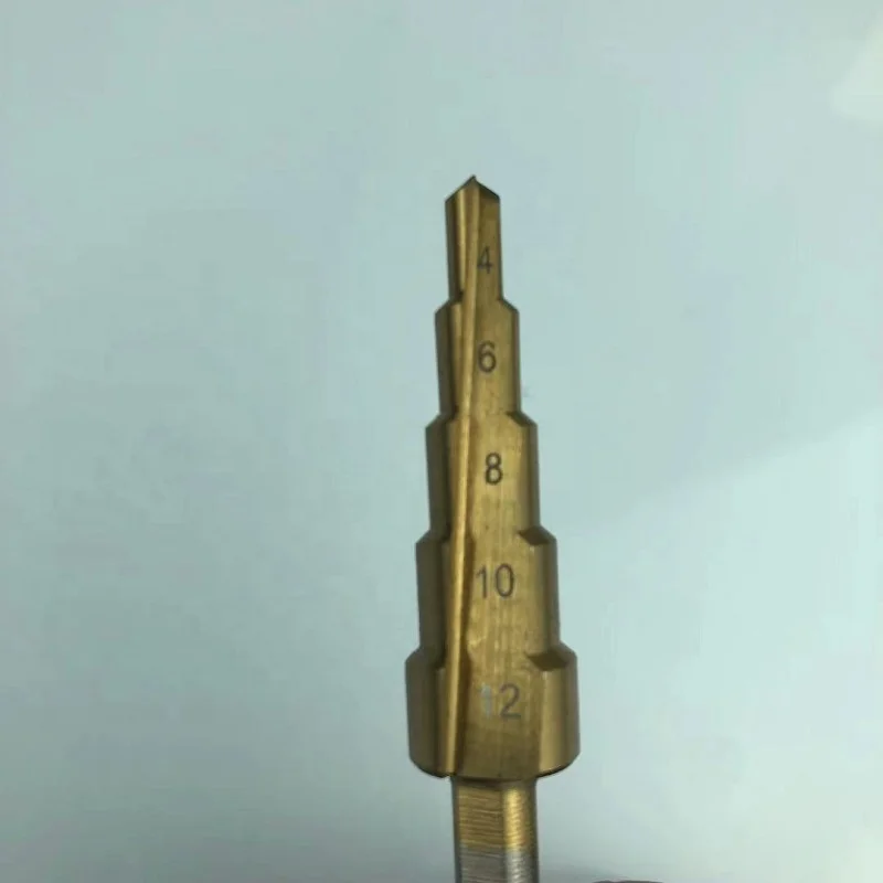 3Pcs High Quality HSS Step Drill Bit Set For Metal Drilling, 4-12mm,4-20mm,4-32mm,Hex Titanium Coated,4241 High Speed Steel