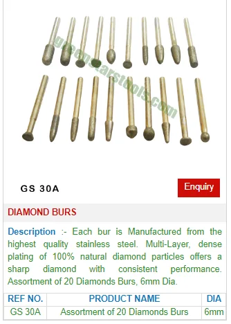 Diamond Burs GS 30A For Jewelry Tools-Jewellery Tools