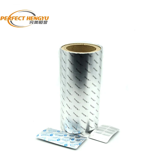 Machine printing cold forming aluminum foil packing bottle heated with PTP aluminum foil