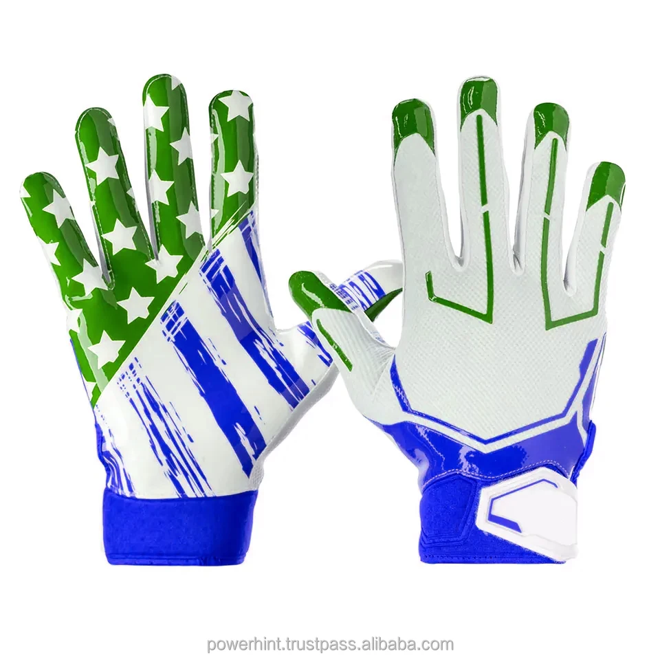 New Arrival Best Design American Football Gloves Full Finger Custom Leather Training Wear for Sports Entertainment