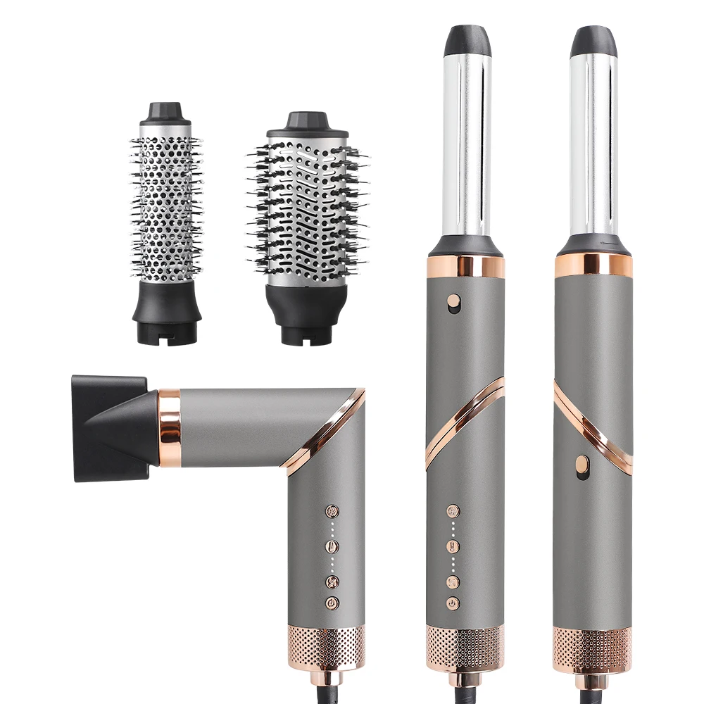 6 in 1 Powerful Brushless Negative Ion Metal Hair Dryer Brush Hight Speed 6 in 1 Hot Hair Dryer Set