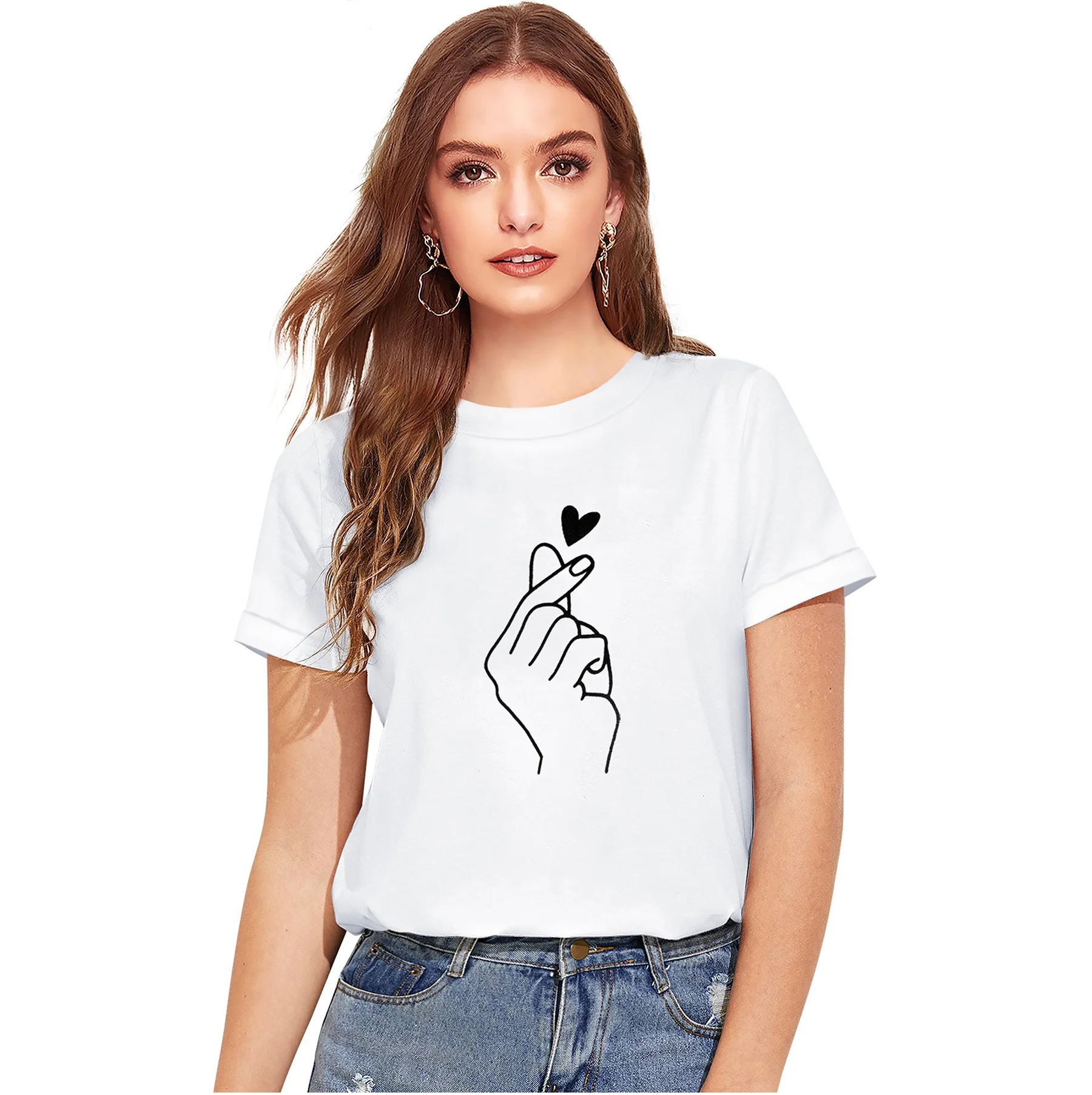 Latest Exclusive Indian T Shirt Trendy Knitting White Tops Women Comfortable Regular Wear Formal Short Tops from Indian Boutique