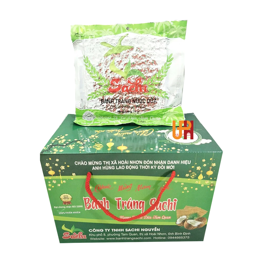 Manufacture Round  Rice Paper Wrapper Vietnam Net spring roll Sachi baked coconut rice paper cake