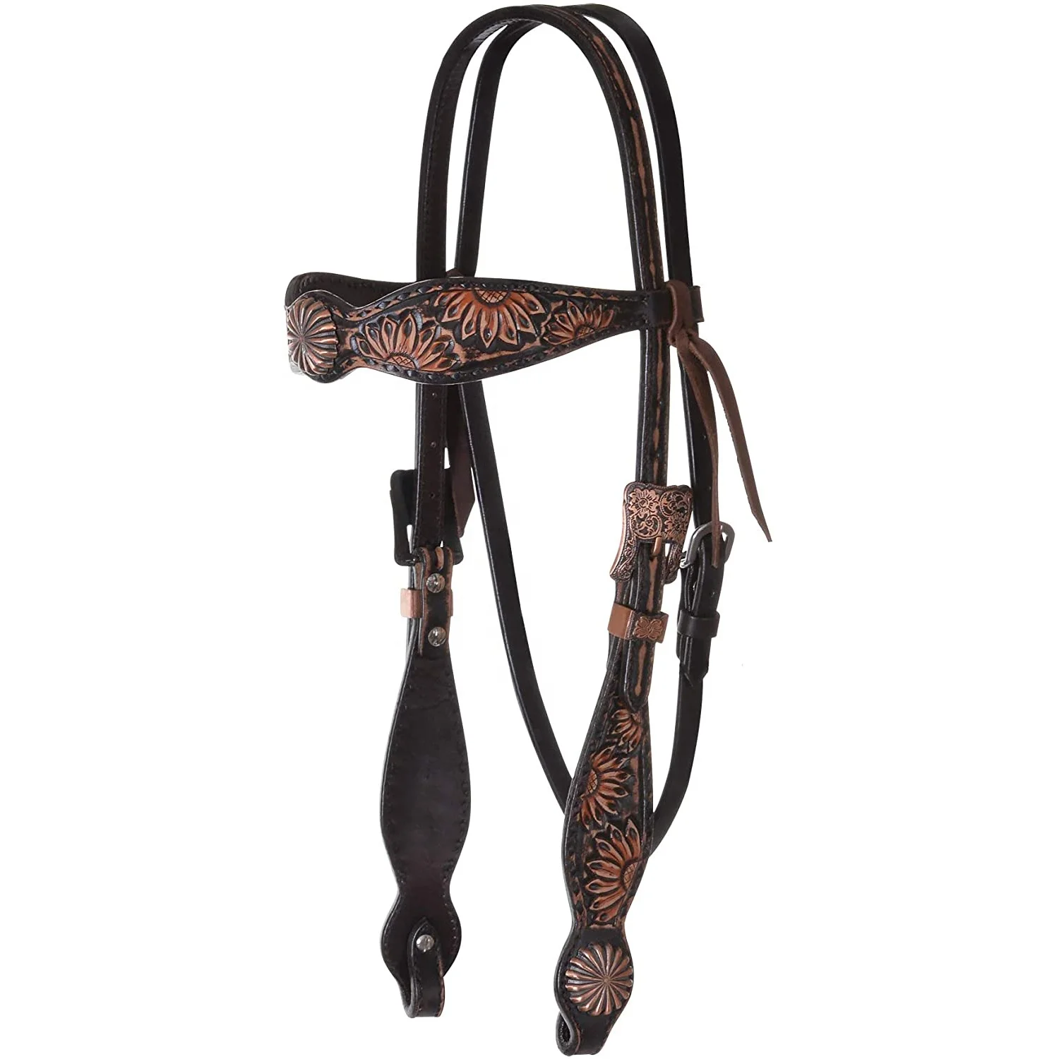 Embossed Full Grain Leather Western Origin Horse Headstall Halter Full Cob P-ony Miniature Size Show Hackamore Wholesale Trader