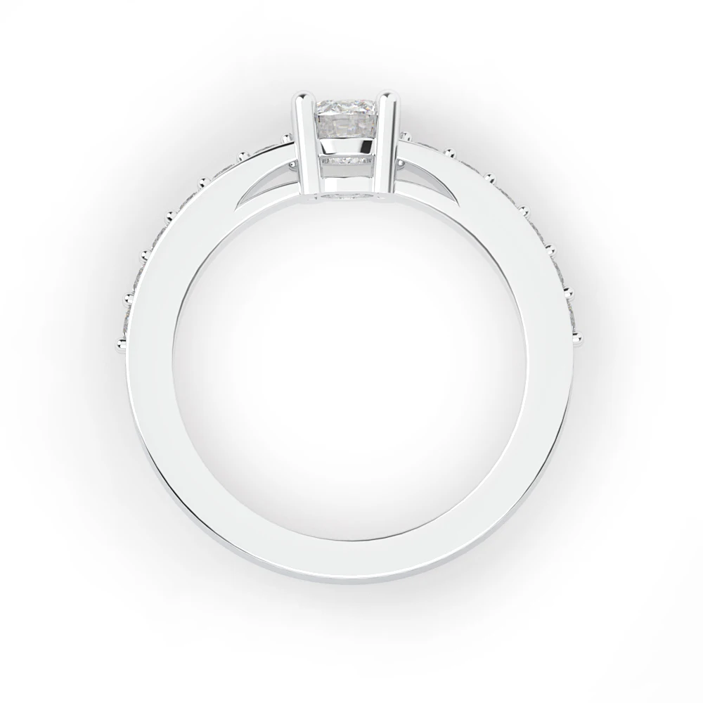 SOC003V Made in Italy gold ring with natural diamonds 0.90-carat 18 kt white gold ring for export fashion jewelry Made in Italy