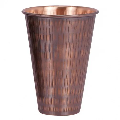 Perfectly designed copper tumbler enhances drinking experience keeps beverages cold perfect for entertaining guests