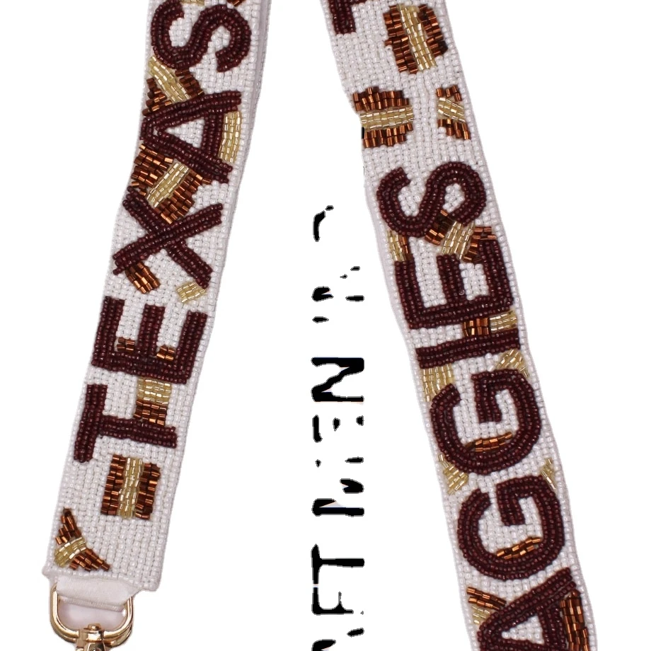 New Beaded Purse Strap of 2023 Texas Aggies  Beaded Bag Strap All different Name