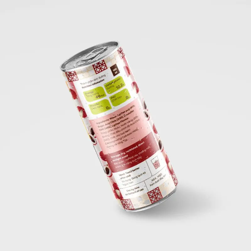 Вьетнамский тропический фруктовый сок личи с естественным вкусом и хорошими продуктами, 240 мл в банке из Вьетнама