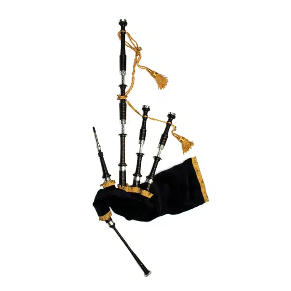 Professional Great Highland Tradition Black Wood Bagpipe For Wedding Function Use Scottish Highland Black Wood Bagpipe