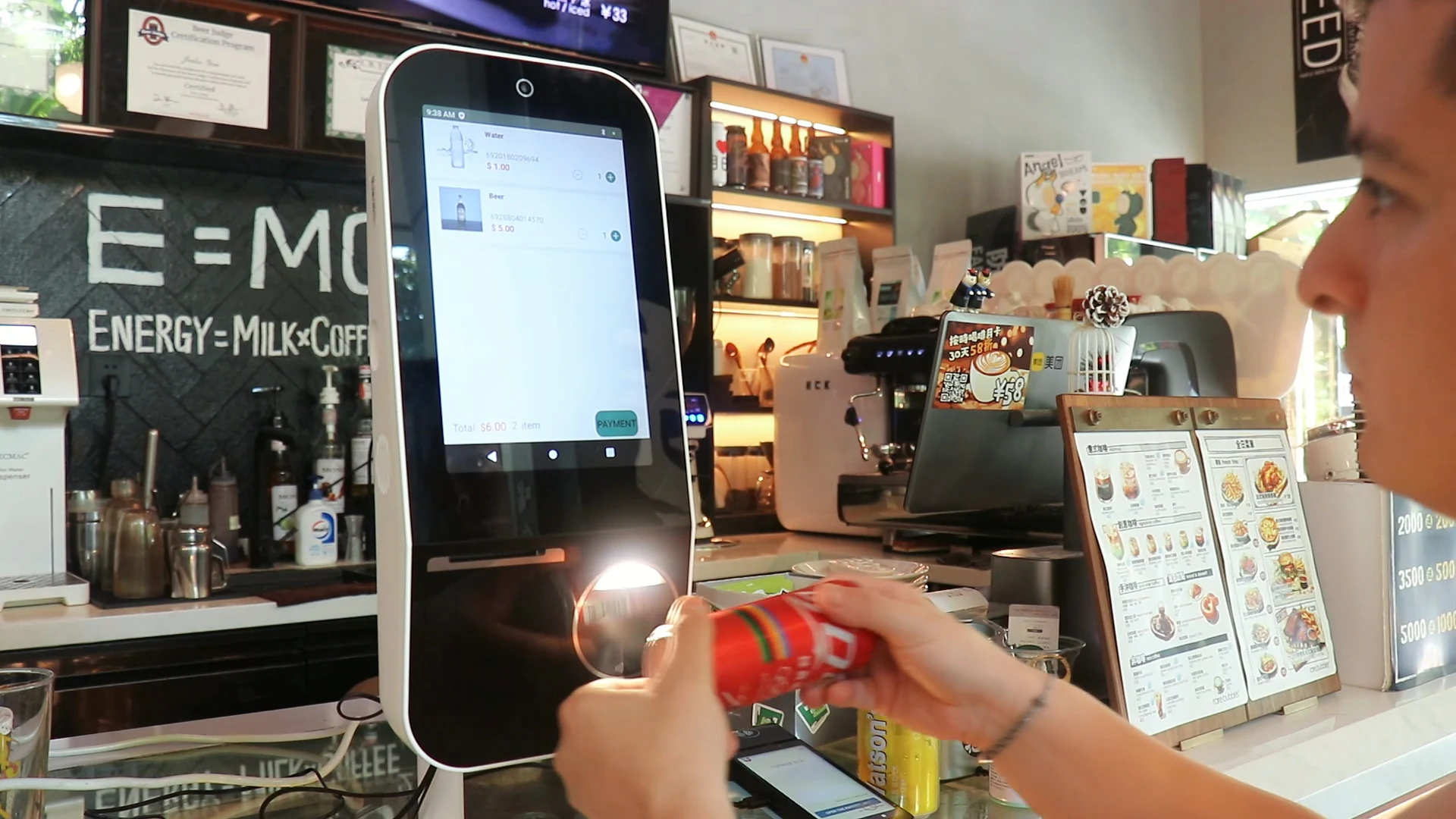 10.1 inch Self Service Ordering System with Android 13 operation system for Store and Restaurant