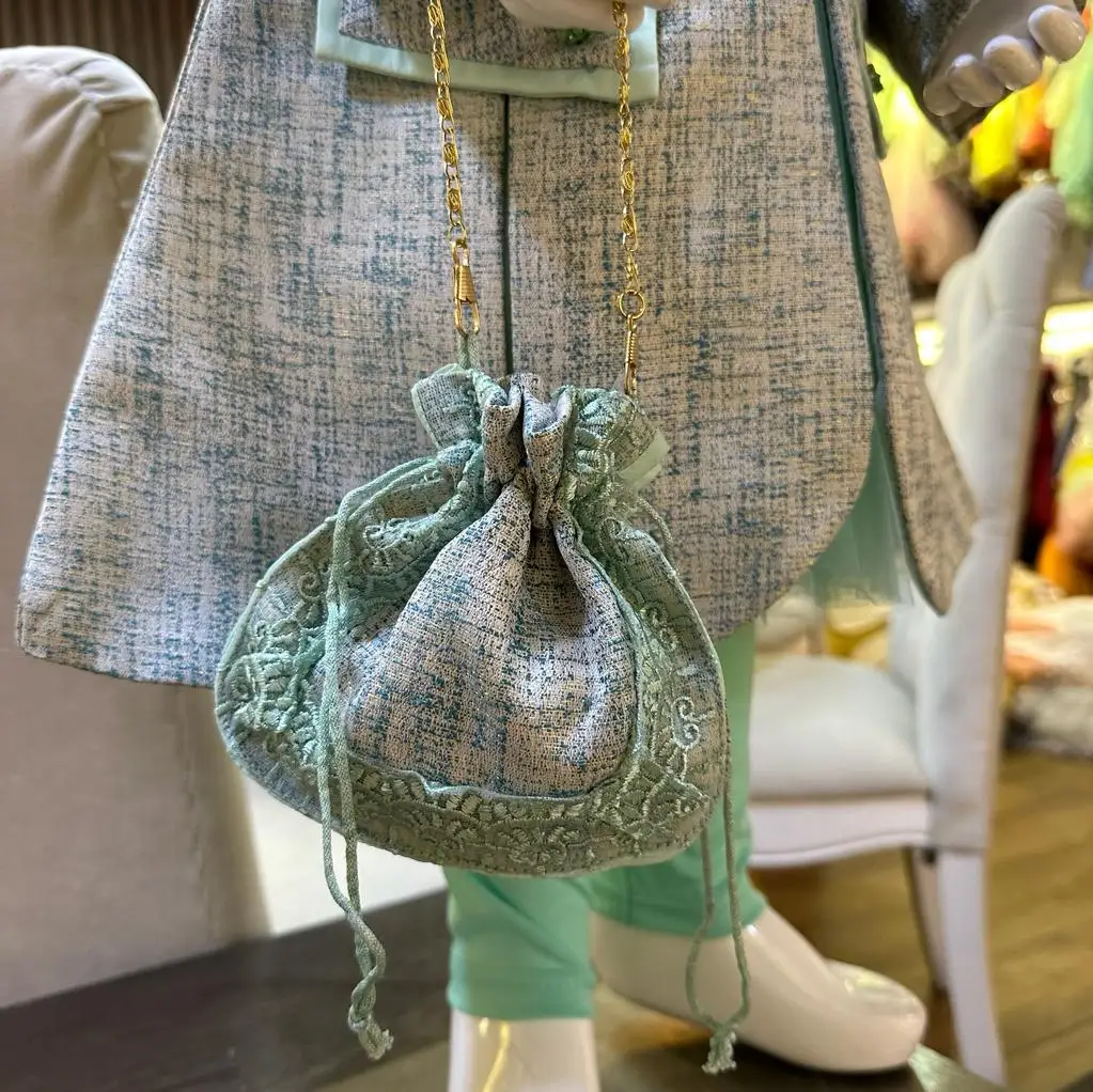 2024 New design party dress style cotton frock latest cotton baby dress designs with handbag