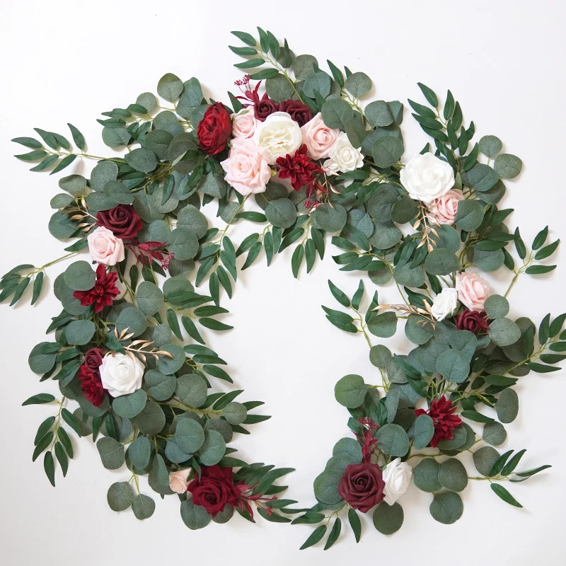 Artificial eucalyptus floral  table centerpiece artificial flower table wedding arch flower