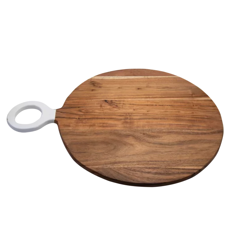 New Arrival Acacia Wood Cheese Board for Kitchen Round Wooden Cutting Board Serving Platter Eco-Friendly made in Vietnam