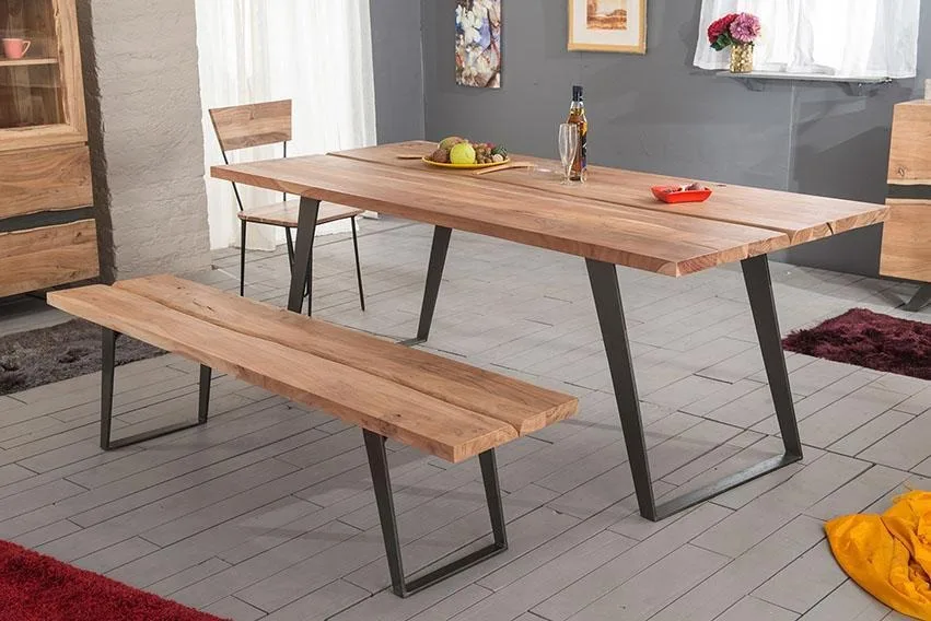 Premium Quality Solid Wood Dining Table Rustic Elegance for Family Gatherings and Entertaining Available for Sale from India