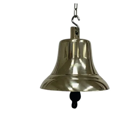 Handcraft Decorative Gold Finishing Church Bell Brass Metal Custom Made Wall Hanging Metal Bell By Made In India