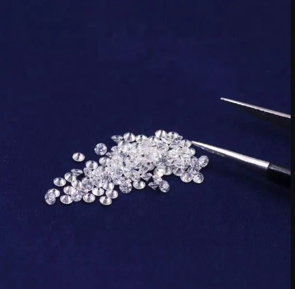 Synthetic Diamond 1.4 to 2.6MM D E F Color VS SI Clarity CVD HPHT Polished Loose Melee White Round Cut Diamonds