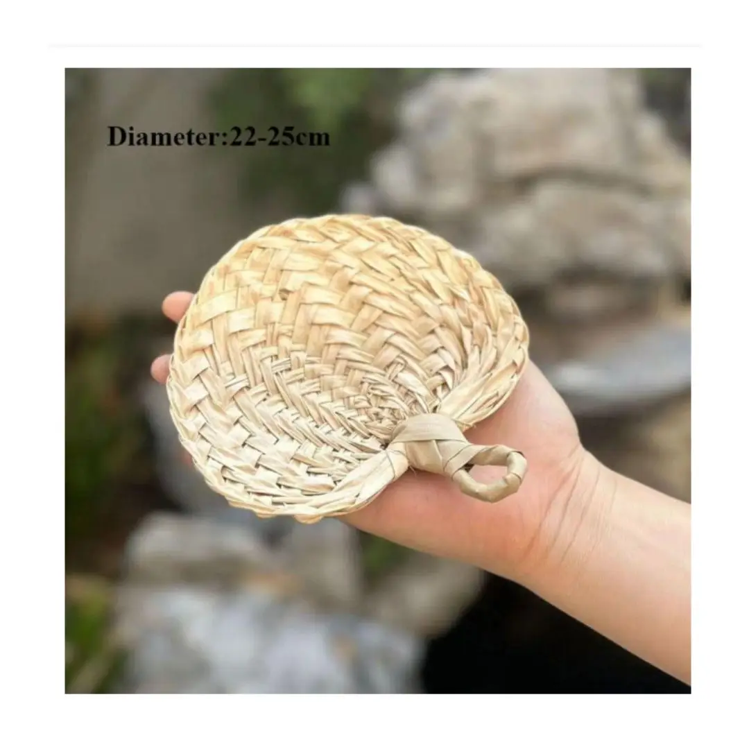 2024 Top-ranking Bamboo Hand Fan Eco-Friendly Palm Leaf Vietnamese Custom Size With Private Logo Wedding Hand Fans