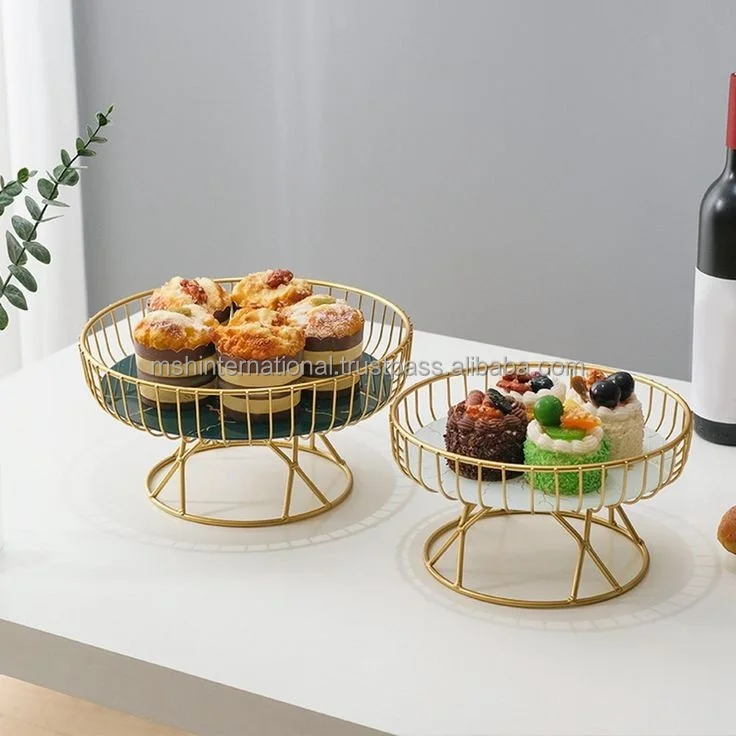 Modern Geometric Fruit Tray Metal Wire Vegetable Storage Basket Fruit Bowl Fruit Basket